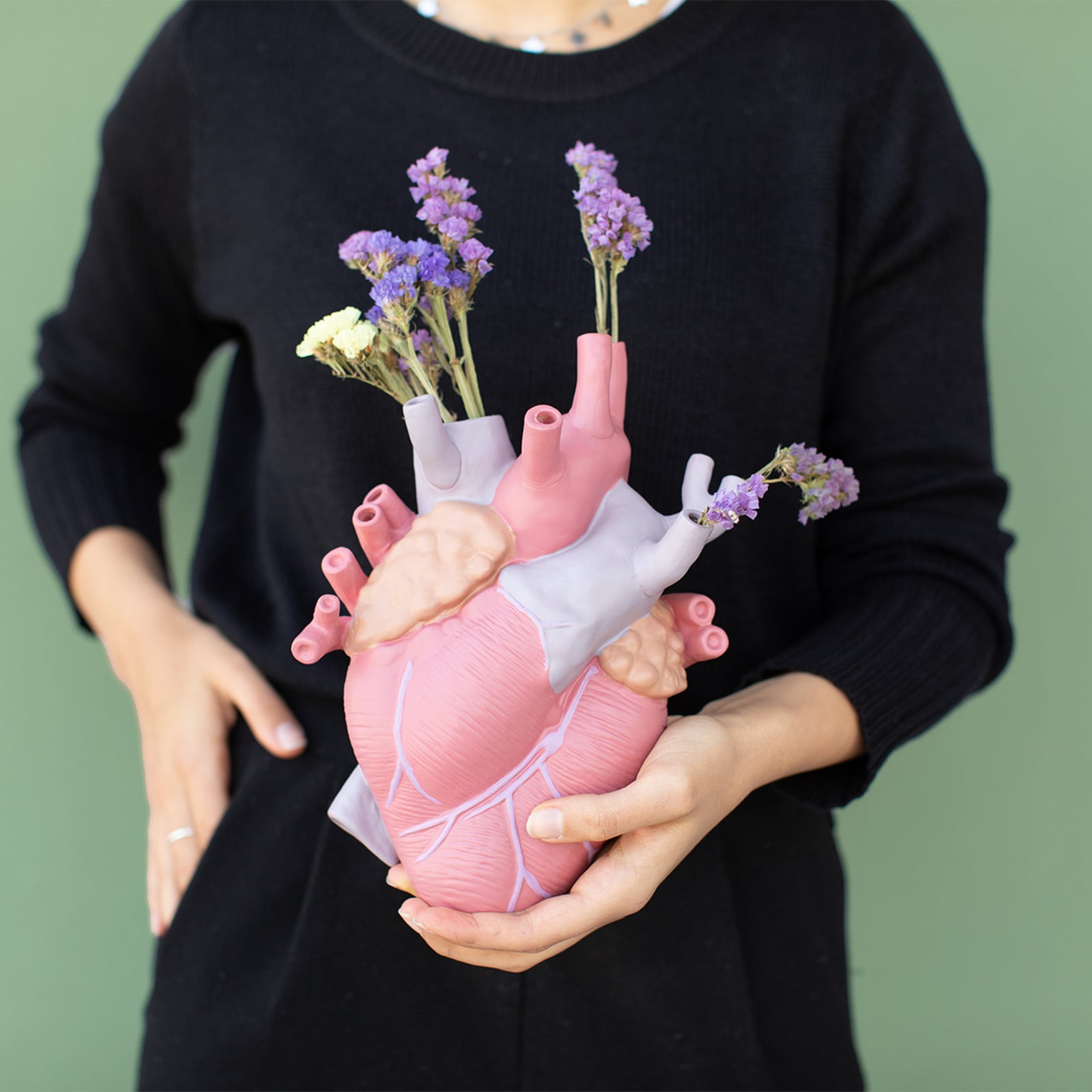 Love In Bloom Color Porcelain Heart Vaza - Seletti