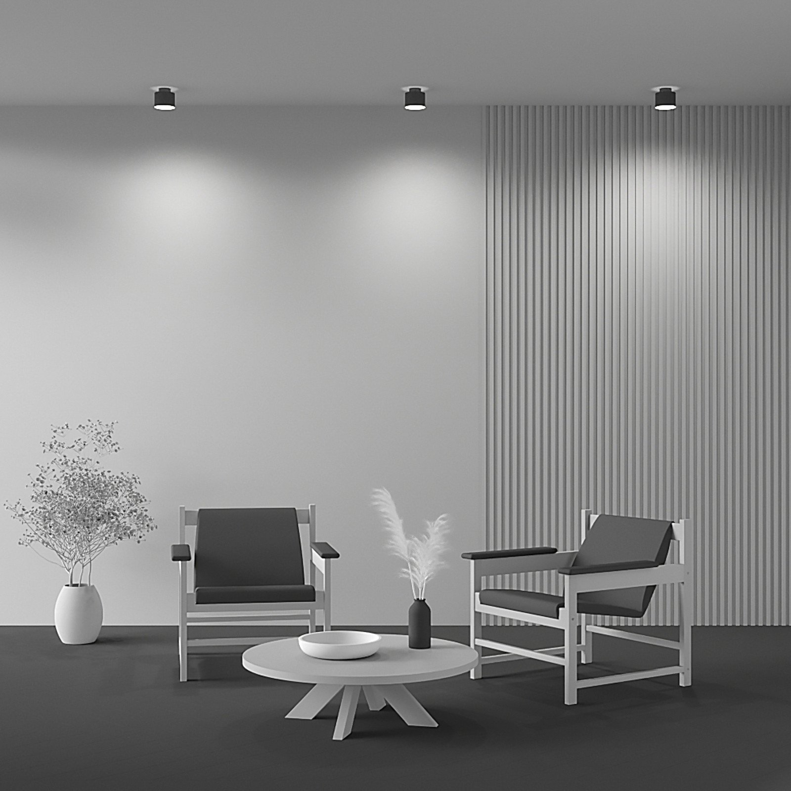 Maytoni plafonieră LED Planet negru Ø 10 cm aluminiu 3.000 K - Hol - modern
