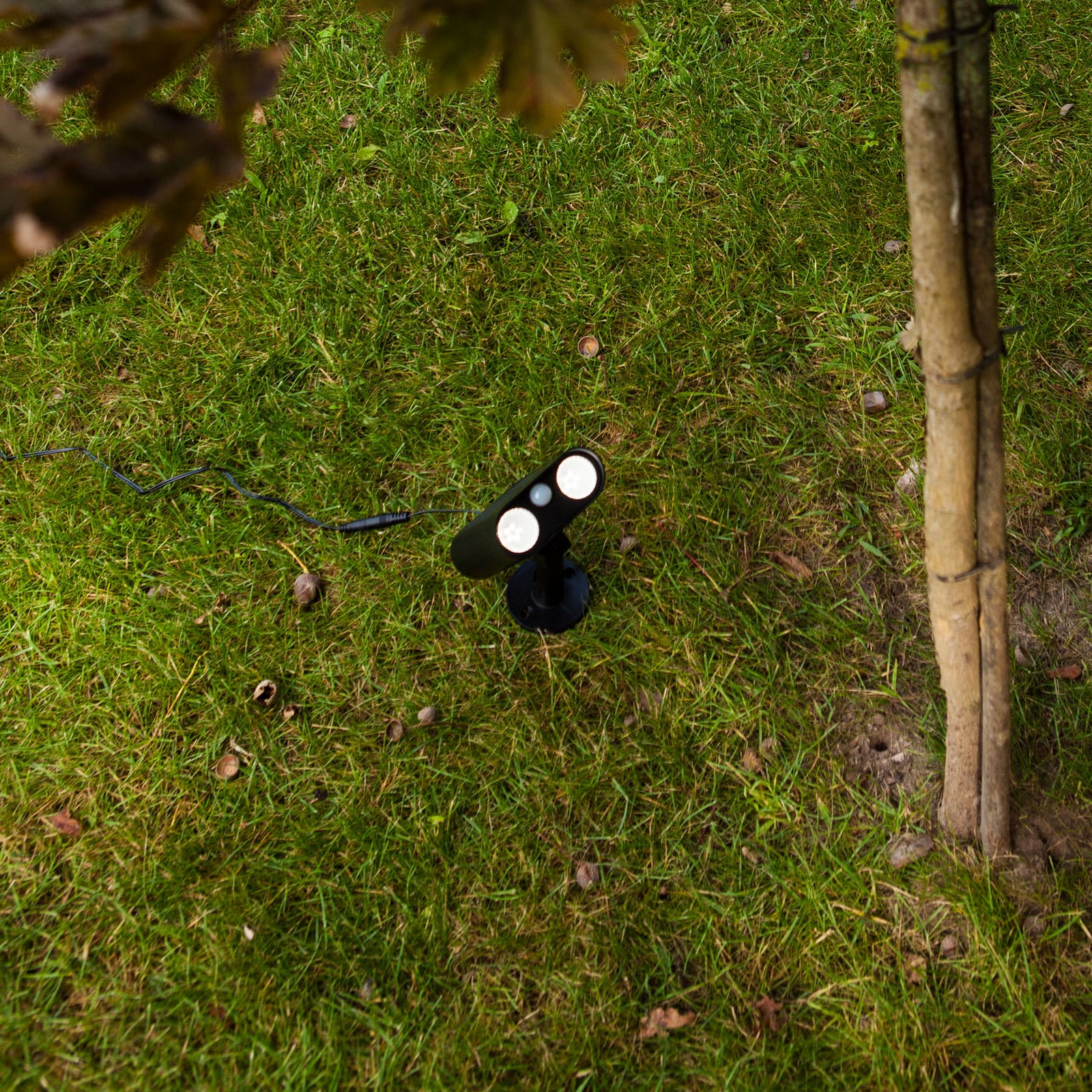 LED prikspot BINGO, zwart, 16 cm, sensor, IP54