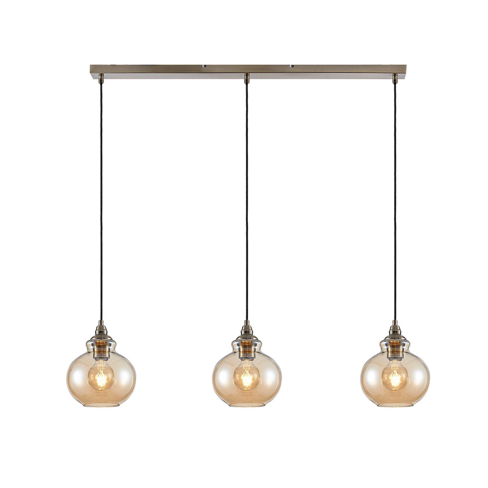 Tymoni Pendel Amber/Wood - Lindby