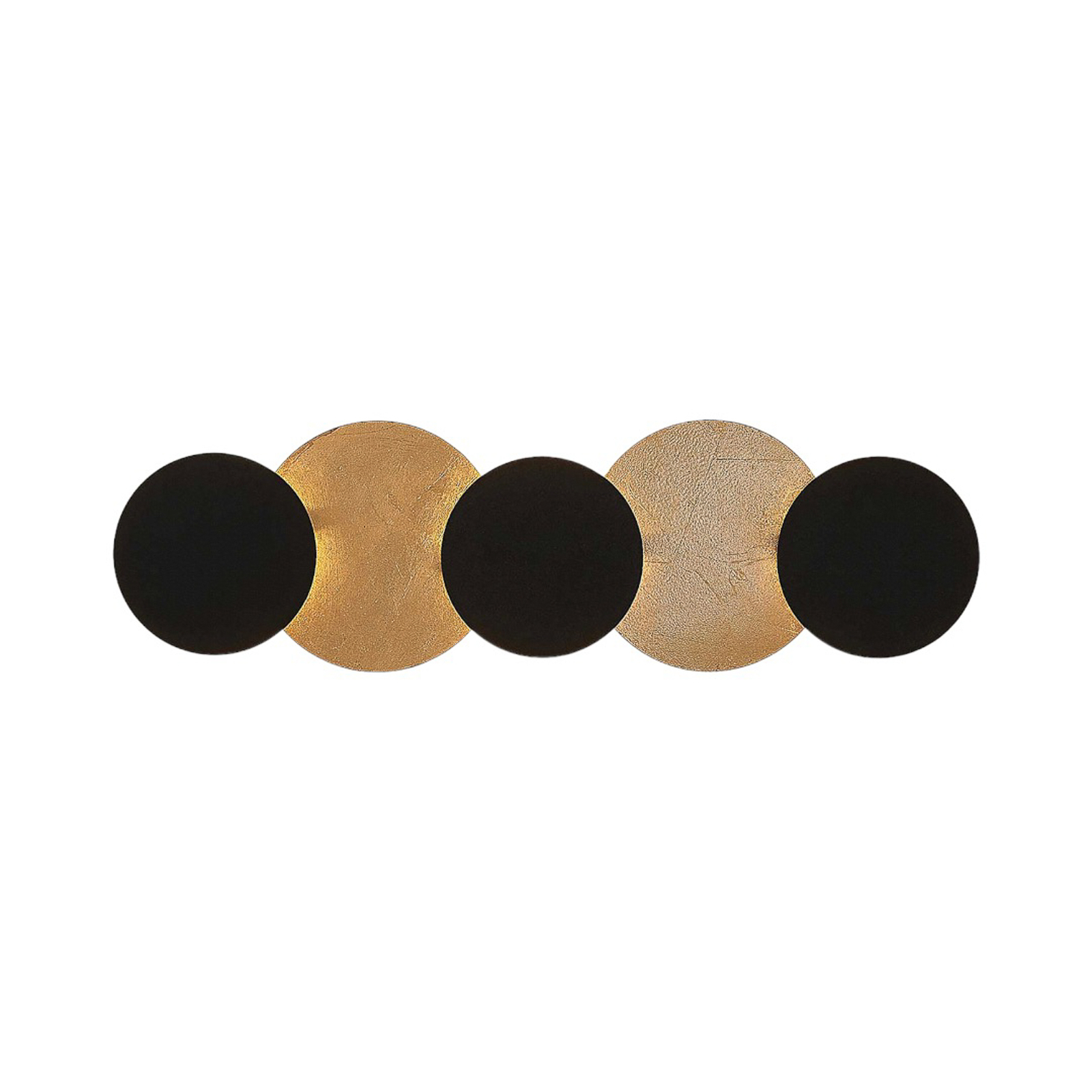 Grazyna 5 LED Aplique de Pared Black/Gold - Lindby
