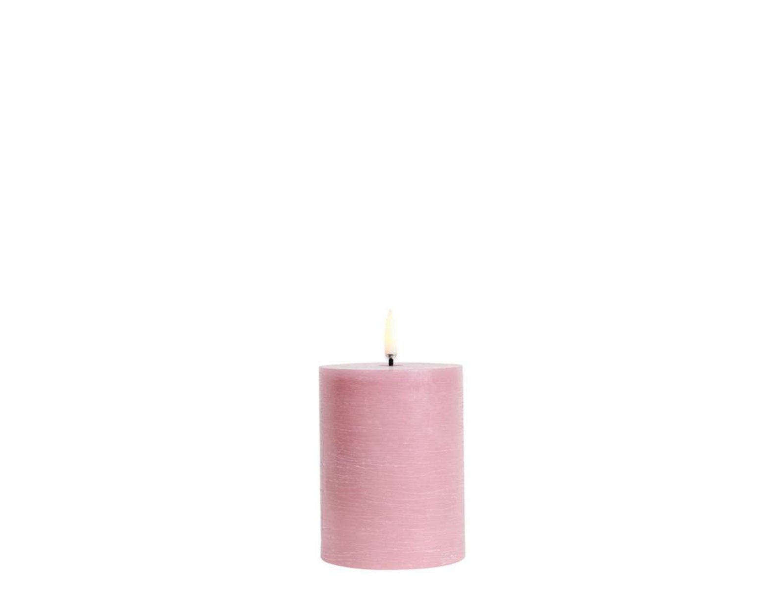 Vela de Pilar LED 7,8 x 10,1 cm Rustic Dusty Rose - Uyuni Lighting