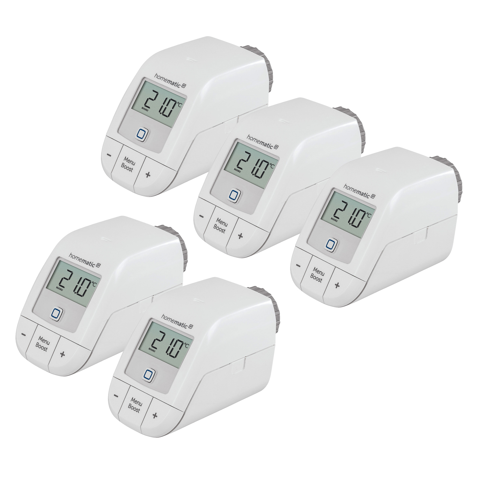 5 x Homematic IP thermostat de radiateur basic