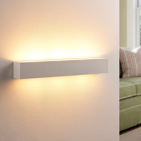 Tjada - effektfull LED-vegglampe i gips