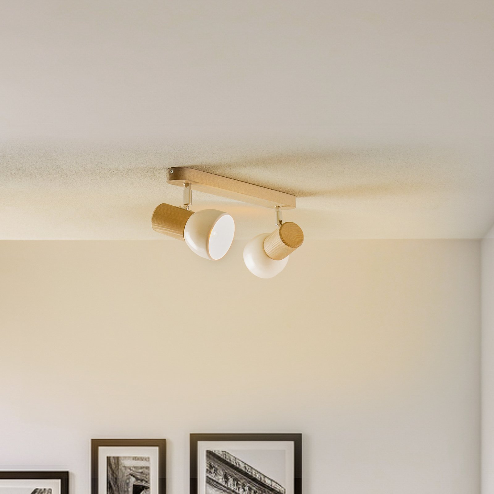 Envostar Nale spot pour plafond 2 lampes pin gris