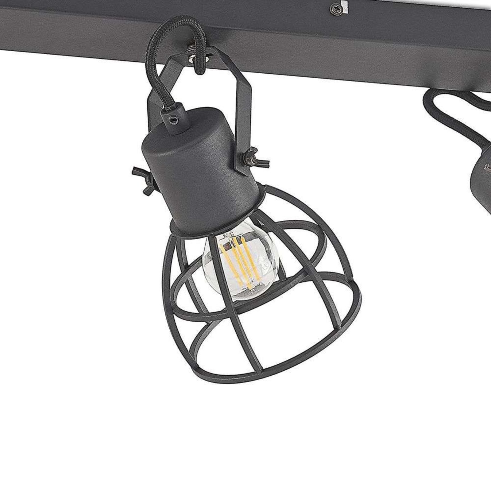 Flintos 4 Stropna lampa Crna - Lindby