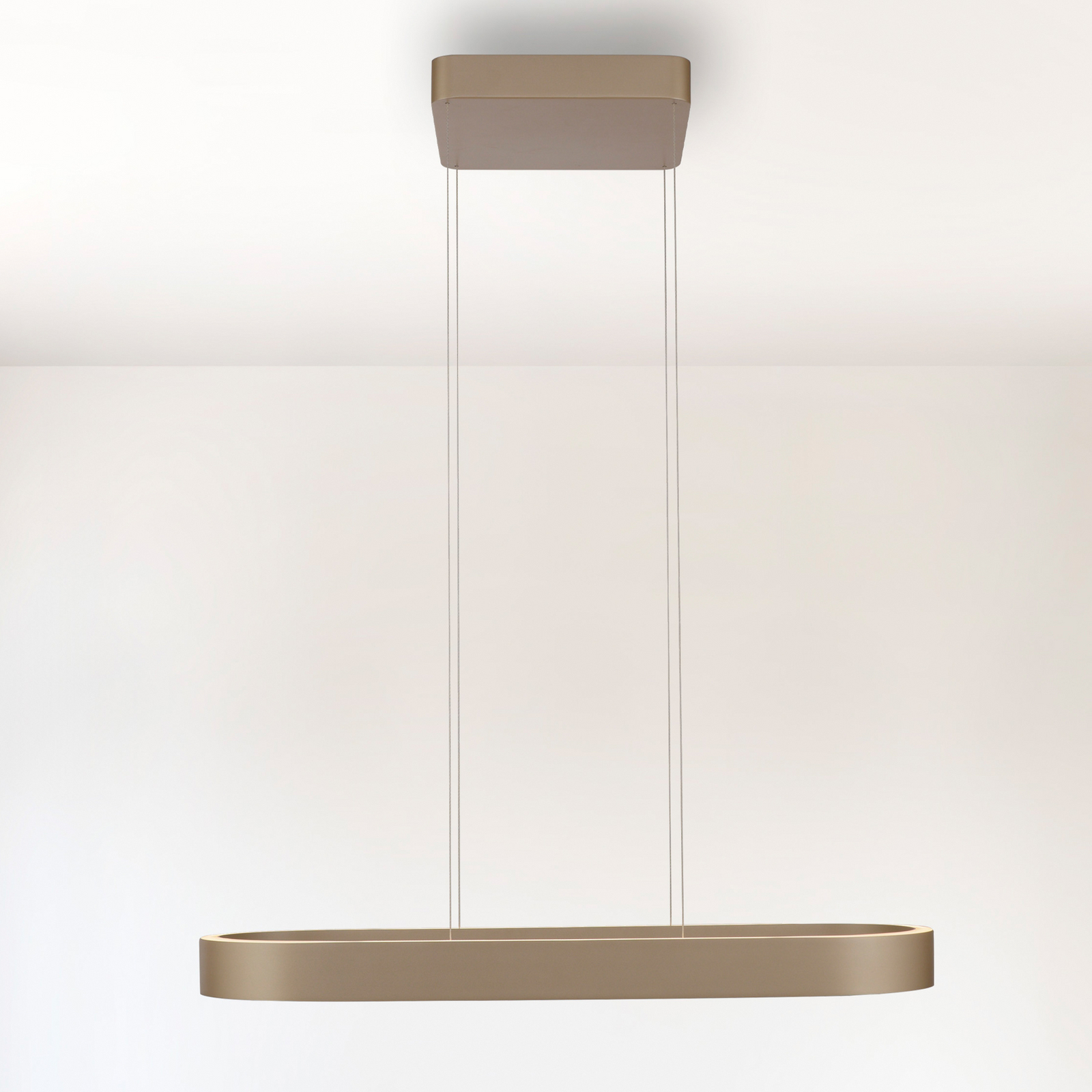 Lámpara colgante LED Q-Stretto de Paul Neuhaus, bronce, 86,8 cm