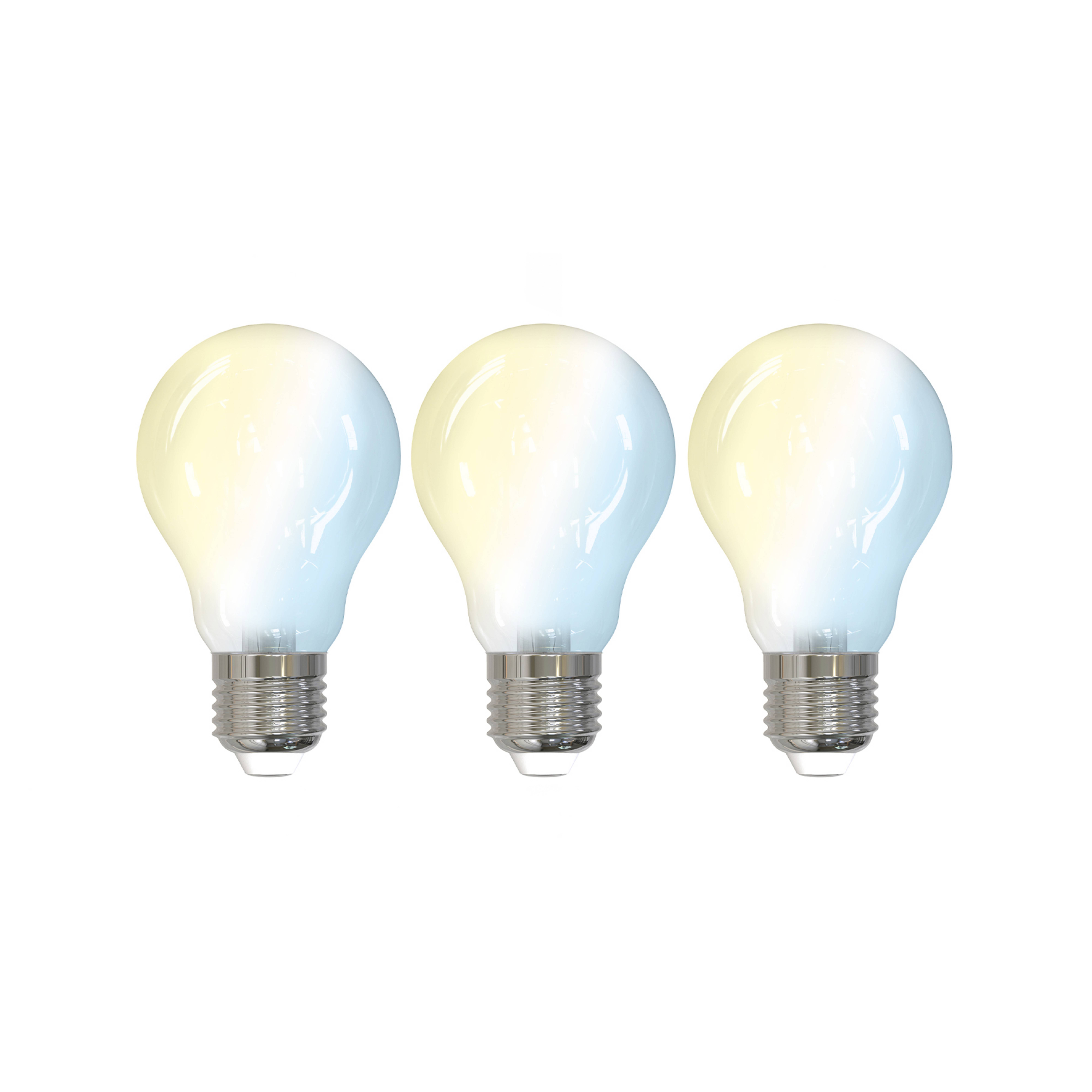 LUUMR Lampadina LED intelligente, 3 pz, E27, A60, 7W, opaca, Tuya