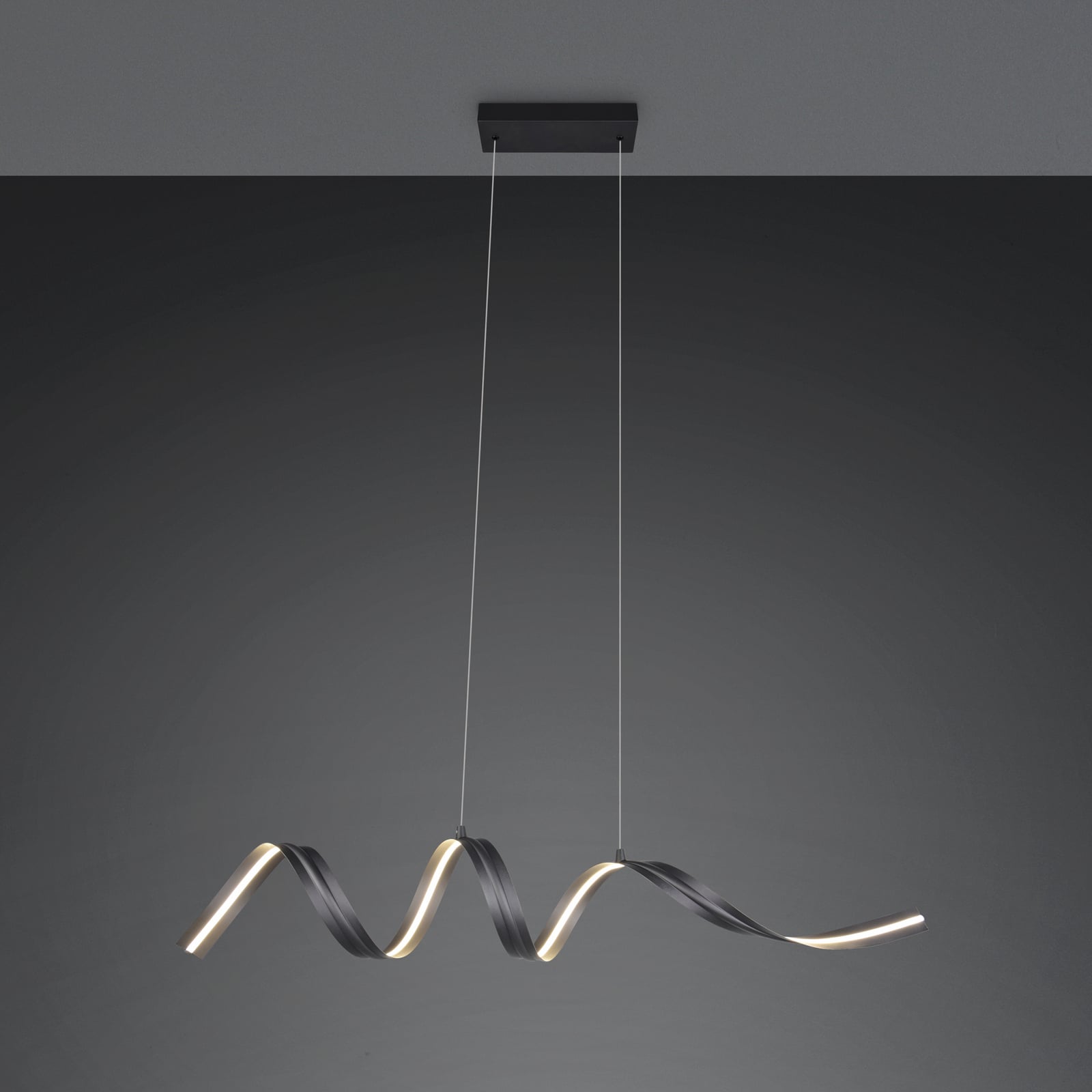 LED-hængelampe Tivor, sort, metal, 3.000 K LED-hængelampe Tivor, sort, metal, 3.000 K