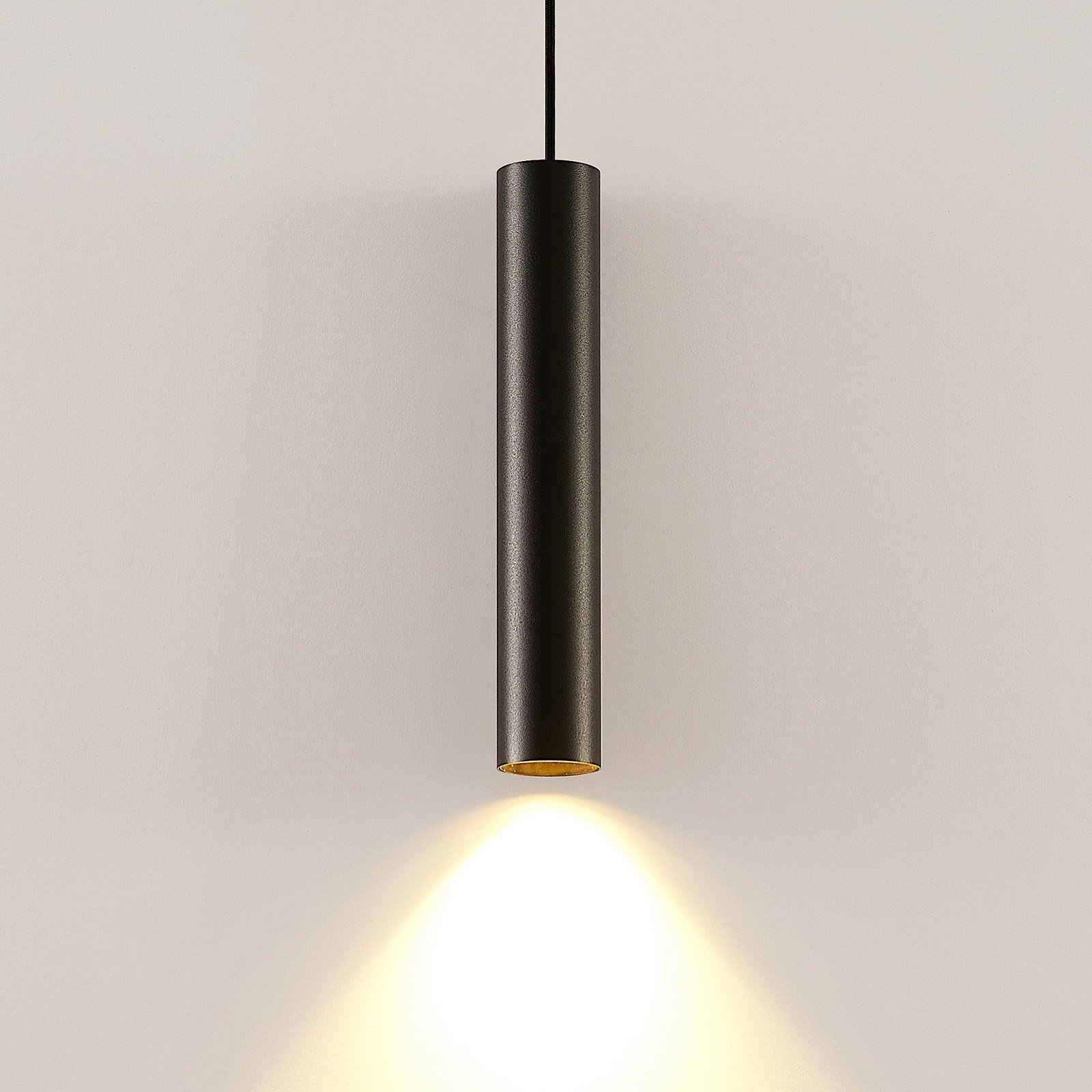 Arcchio Ejona pendant lamp, height 35 cm, black