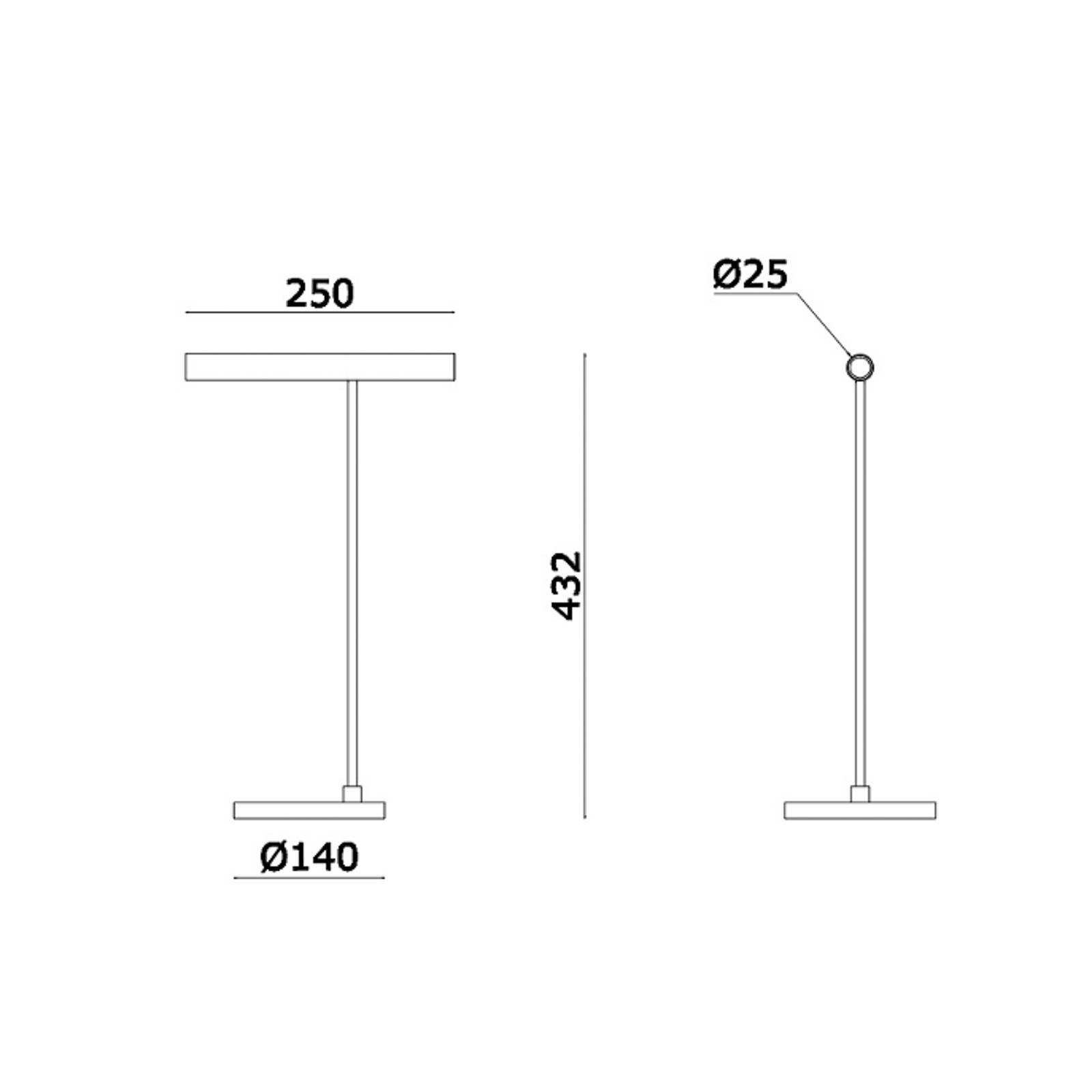 Lampa stołowa LED Molto Luce Meyjo T czarny/brąz kawowy aluminium