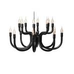 Karman Snoob chandelier, black Ø 73 cm aluminium 20-light.