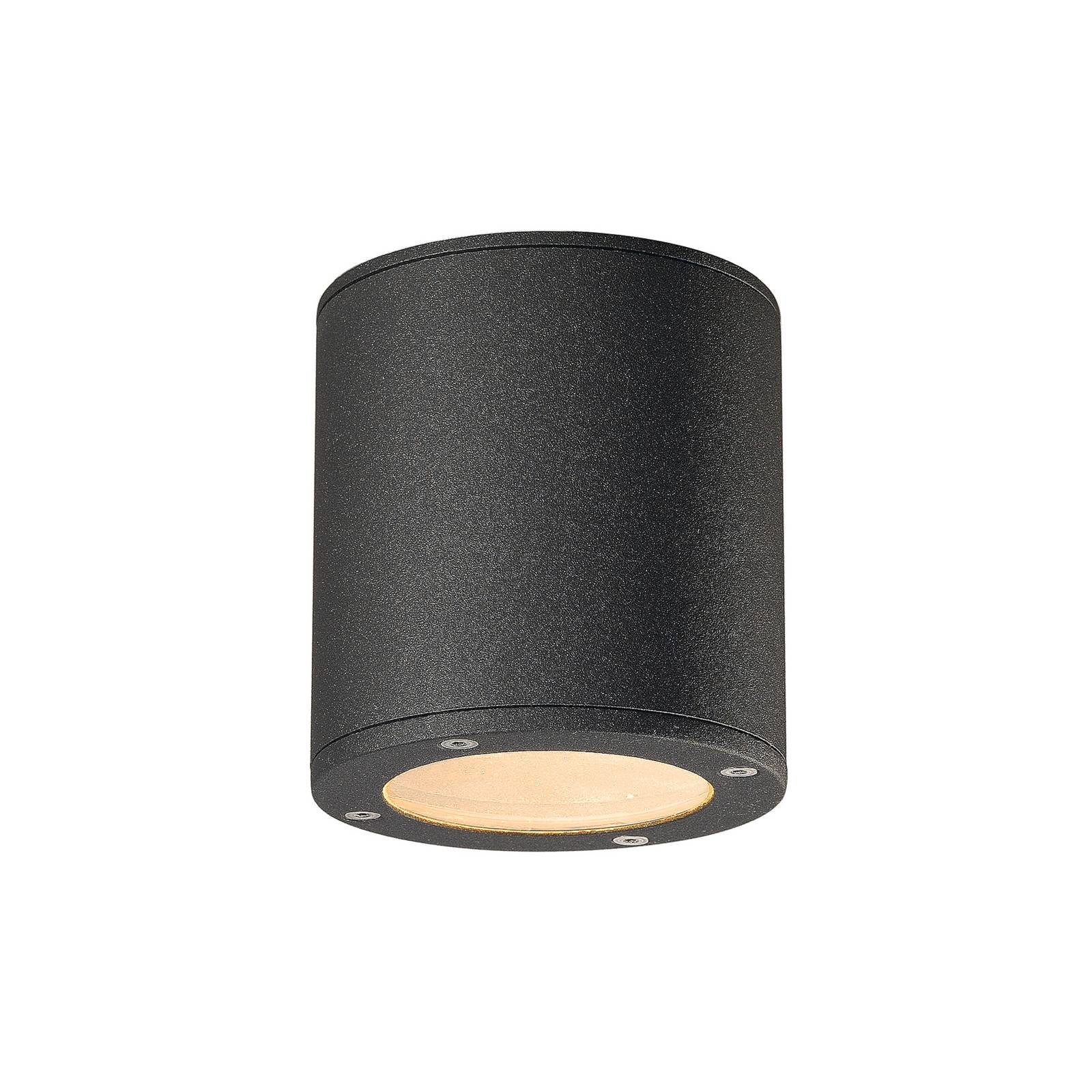 SLV Außen-Deckenlampe Sitra, anthrazit, Aluminium, Ø 10 cm