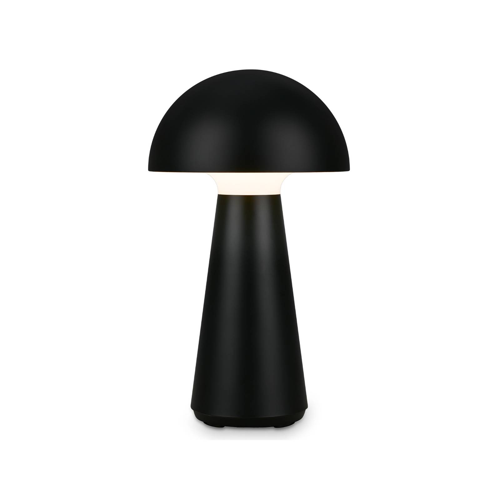 LED akkus asztali világítás Fungo, tölthető fekete
