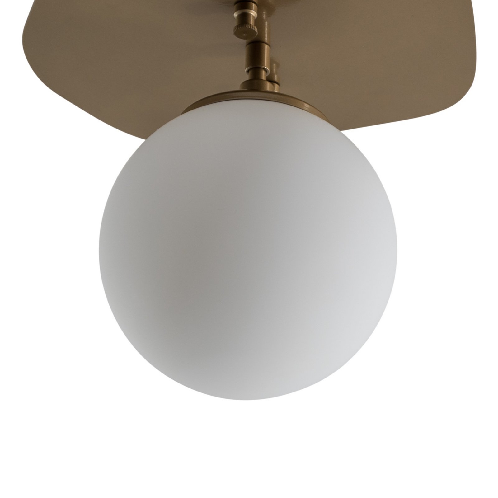 Plafondlamp Well, goudkleurig, glas, Ø 20 cm, E14