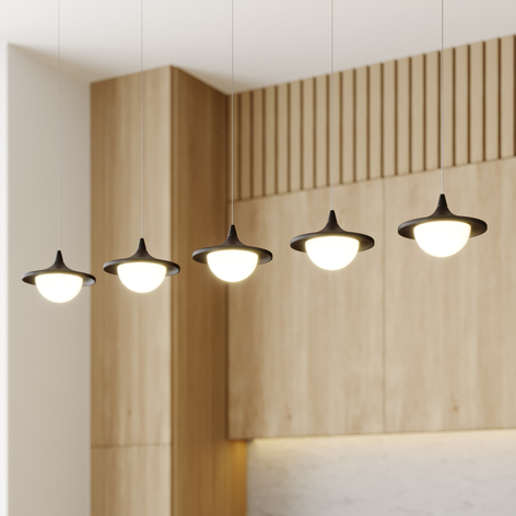 Lucande Tamsi suspension LED à 5 lampes, dimmable
