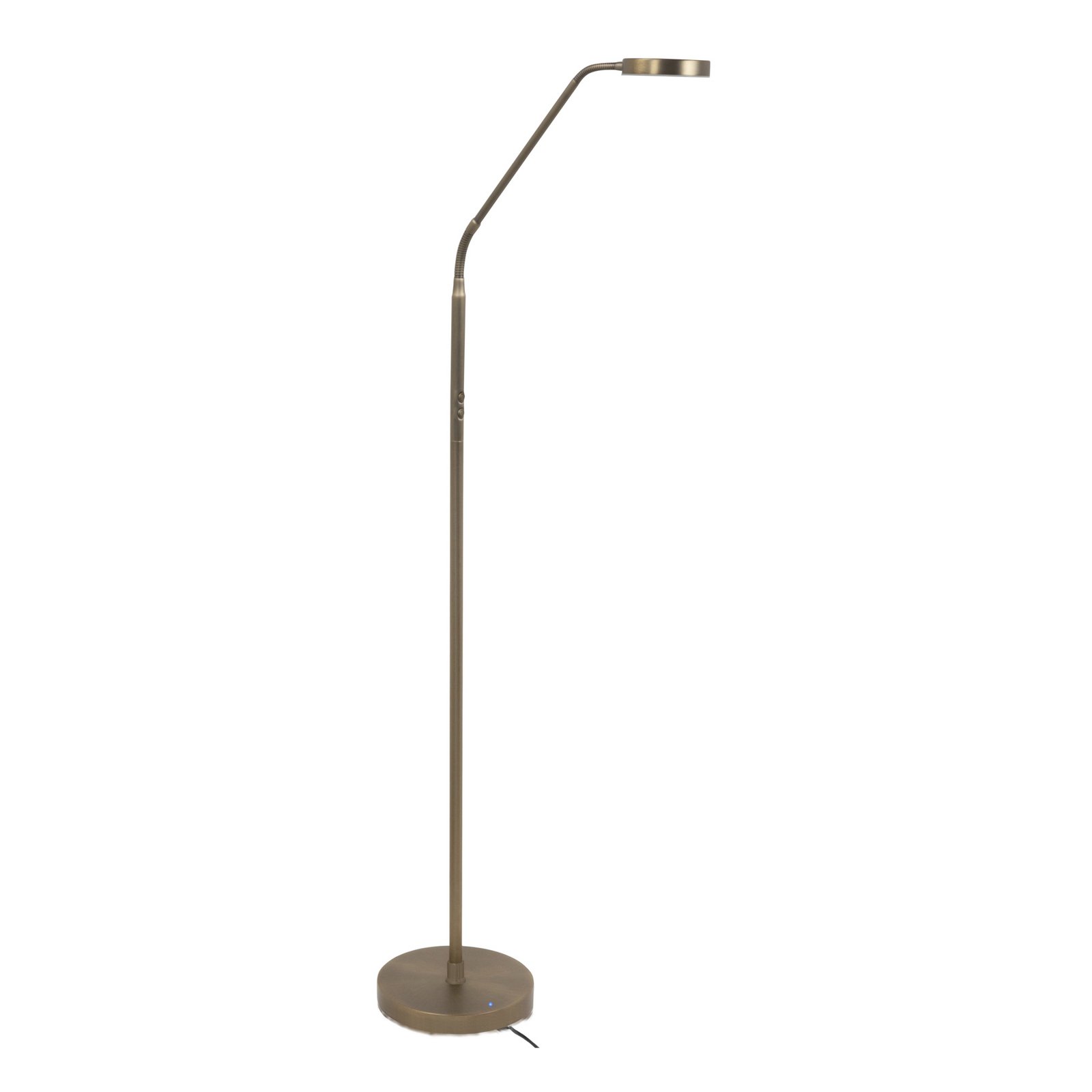 Comfort LED uzlādējama stāvlampa, bronzas krāsā, 135 cm, metāla CCT dimmeris