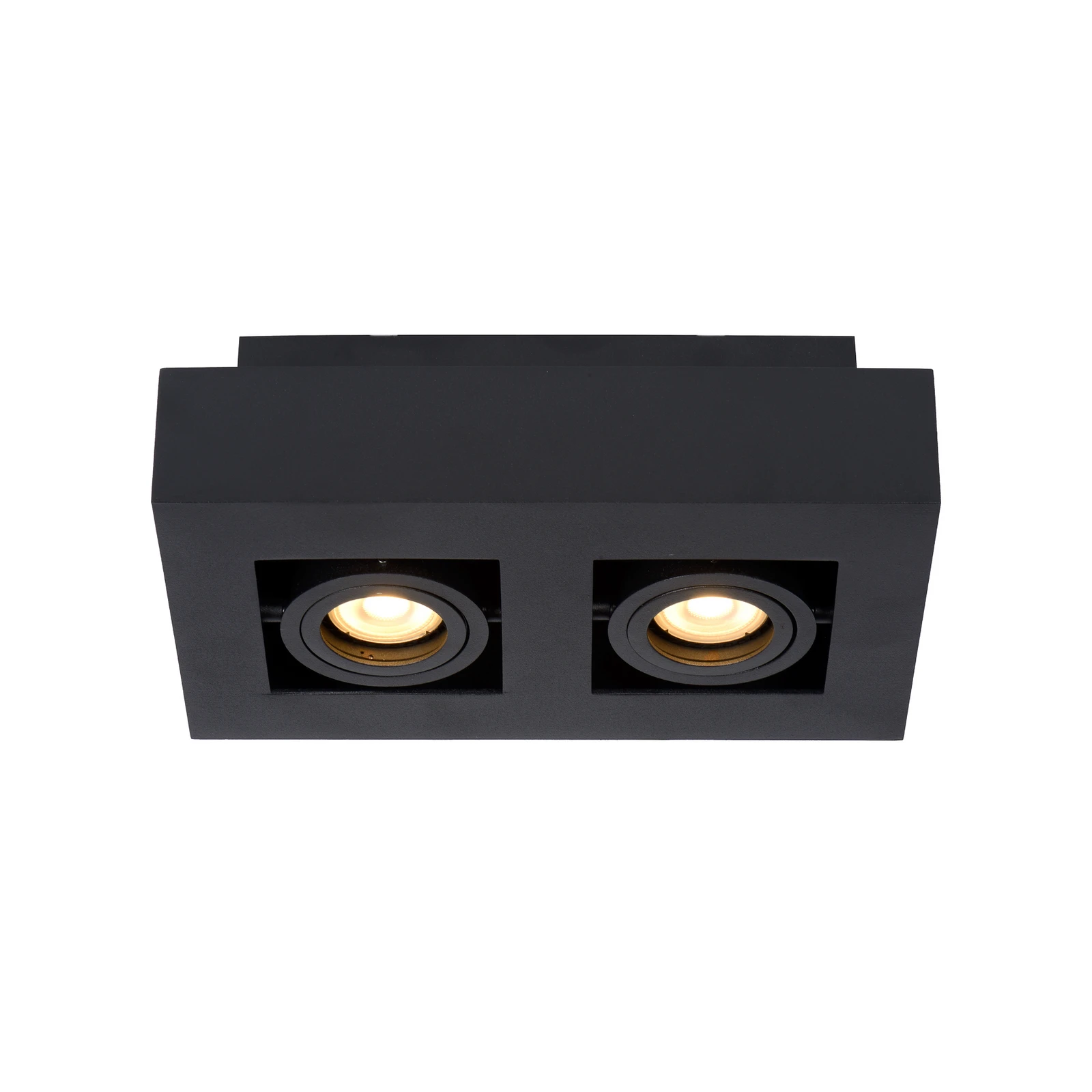 Xirax loftspot, 2 lyskilder, sort