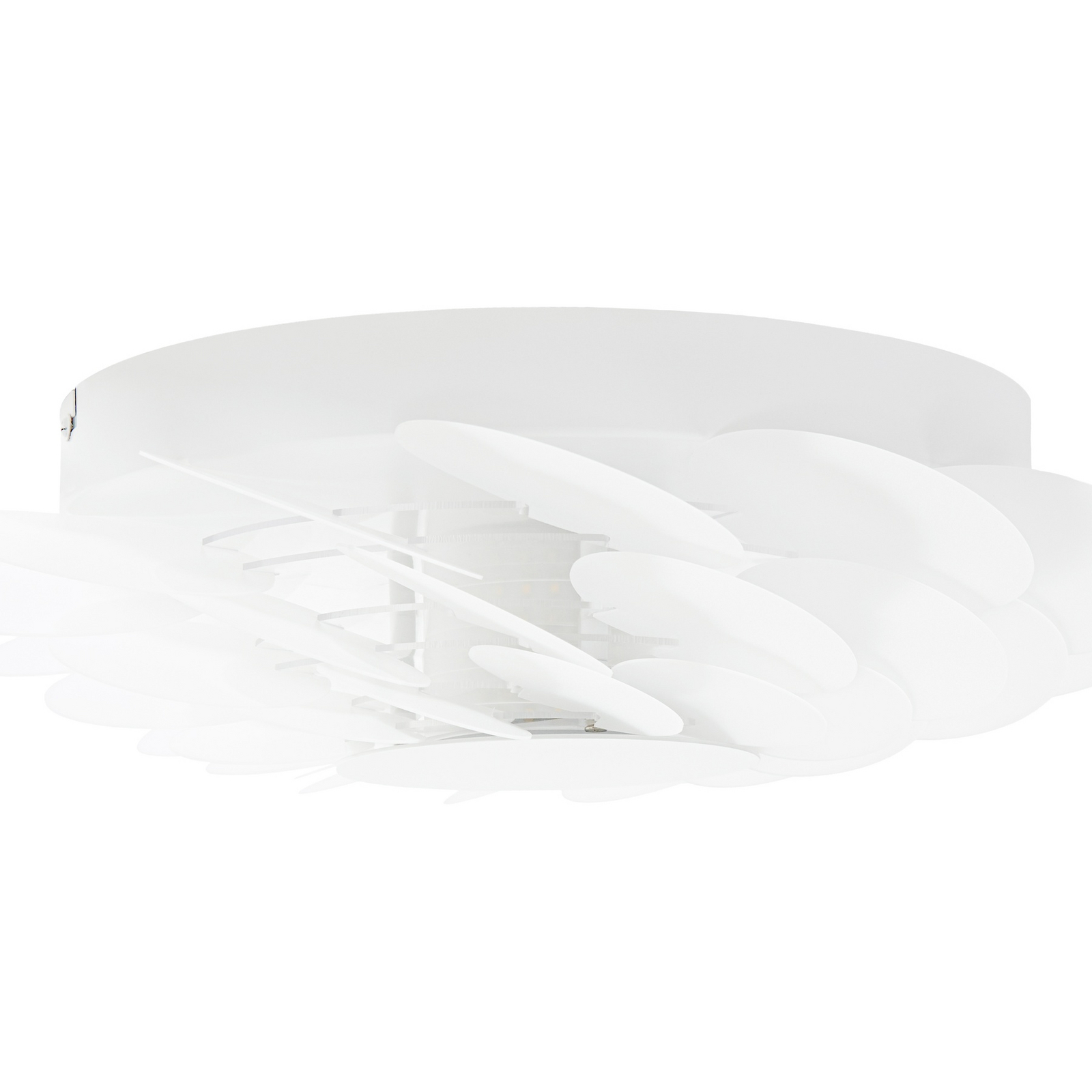 Applique murale LED Bloem, blanche, Ø 40 cm, à intensité variable, plastique - Applique murale LED Bloem, blanche, Ø 40 cm, à intensité variable, plastique -