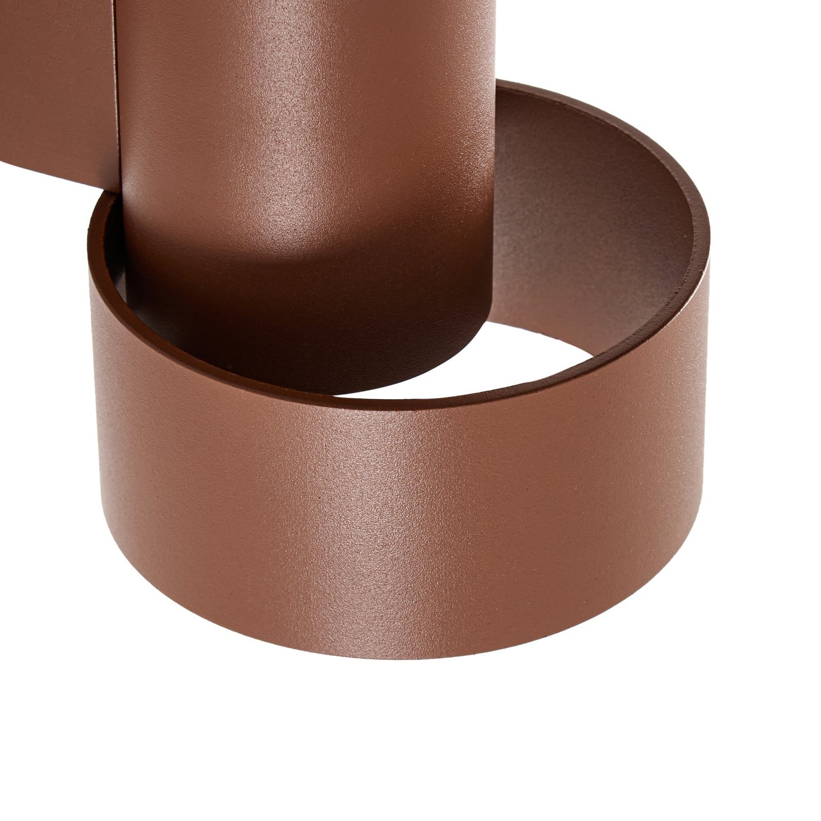 Elune LED-utomhusvägglampa, brun, IP44, upp/ned - Lucande