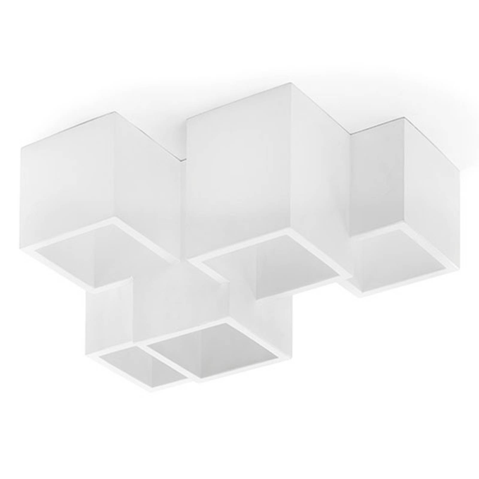 Image of Plafonnier Heraea avec cinq carrés en plâtre 8050612941262