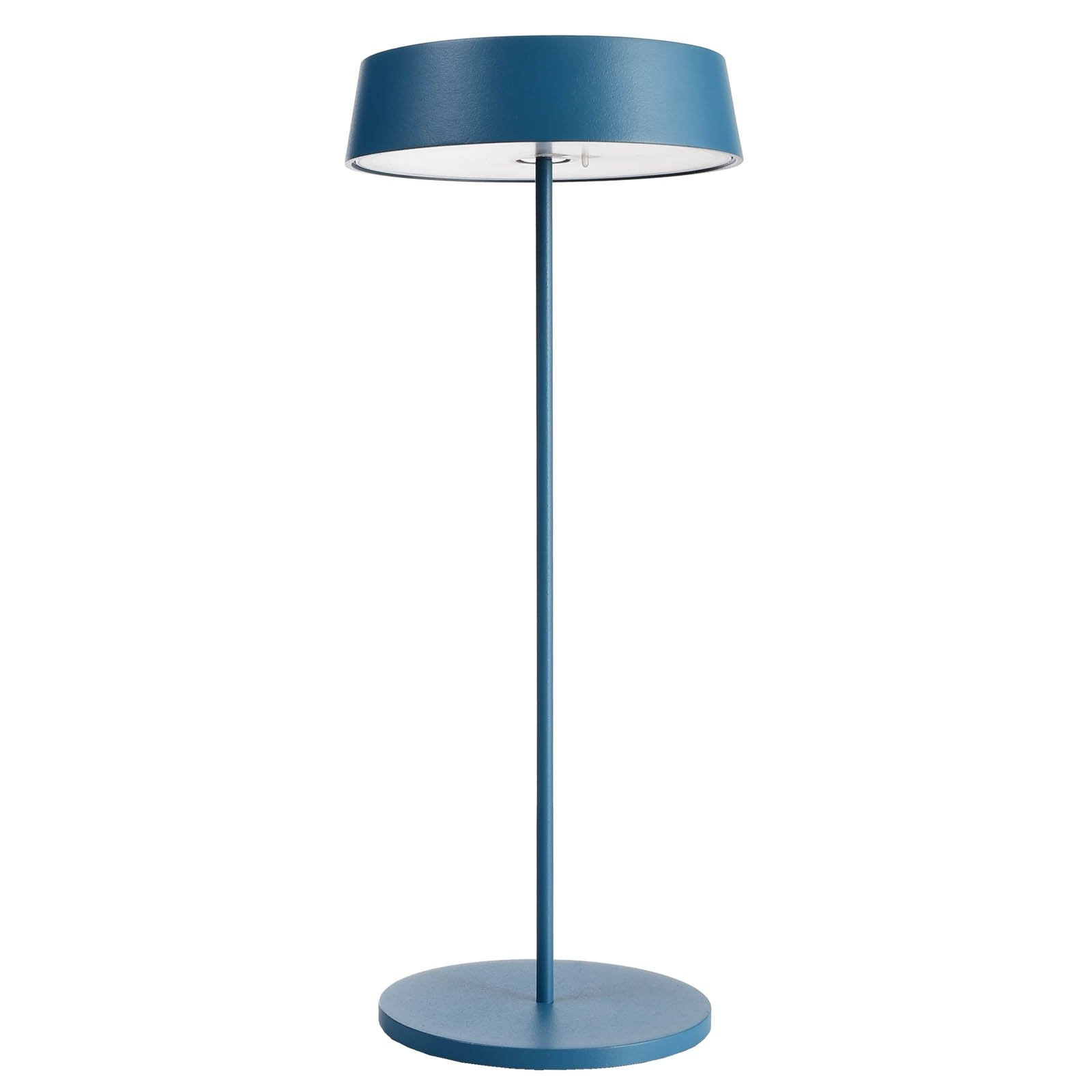 Miram LED table lamp, battery, dimmable, blue