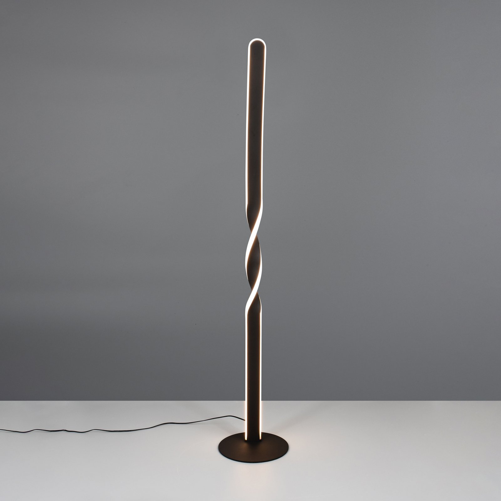 LED podna lampa Ginko, mat crna, metalna, visina 110 cm