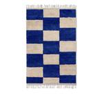 Mara Knotted Rug L Bright Blue/Off-White - ferm LIVING