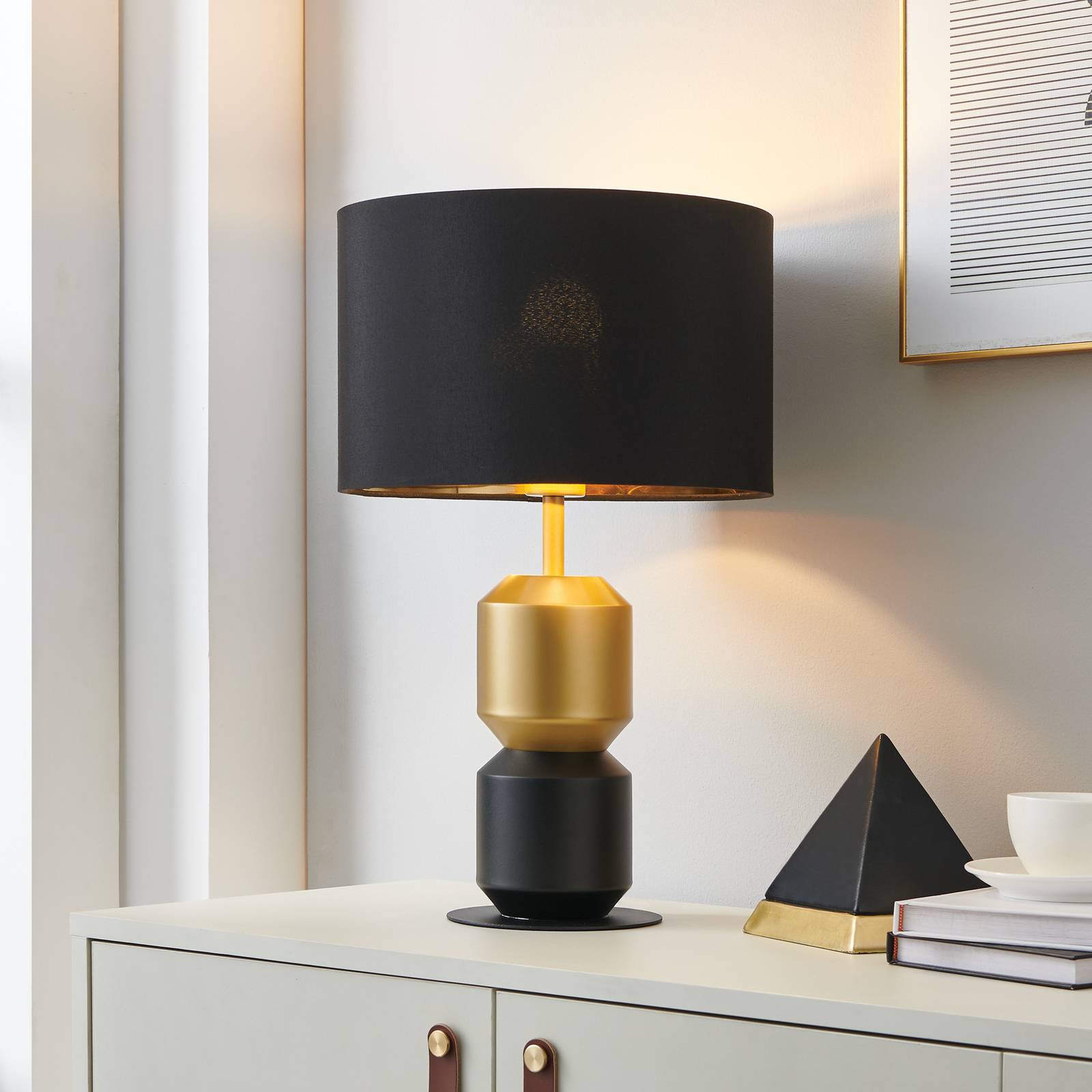 EGLO Stars Of Light Tischleuchte Laurignano, schwarz/gold günstig online kaufen