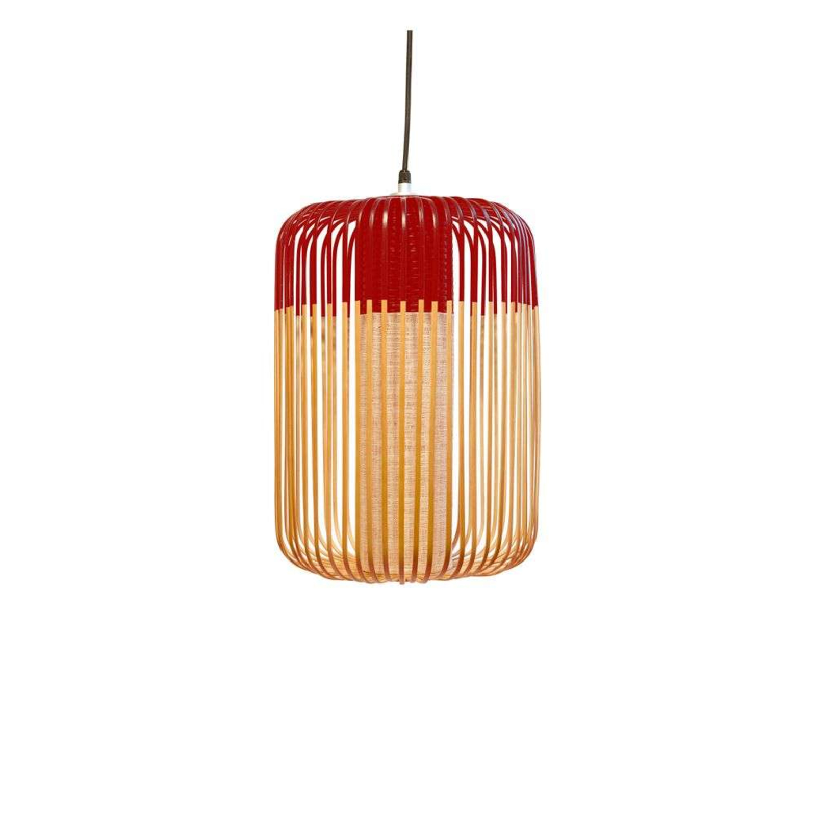 Bamboo Lampada a Sospensione L Rosso - Forestier