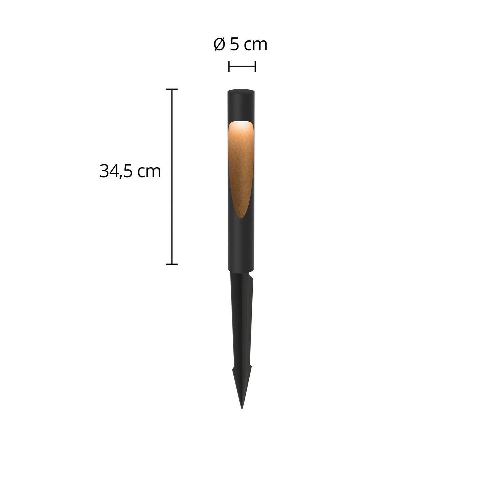 Lampa cokołowa Louis Poulsen Flindt 827 czarny łącznik kolców