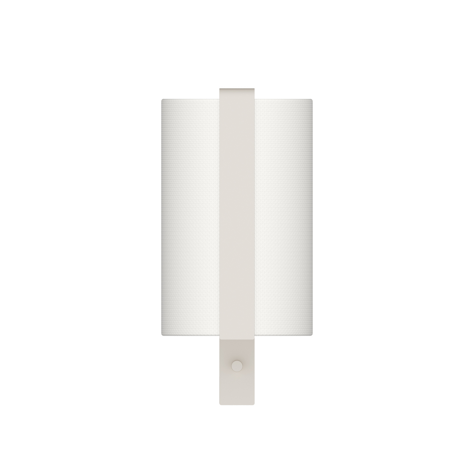 Candeeiro de parede OKOLO, branco, Ø 16 cm, metal/tecido, E27-LED - GRUPA