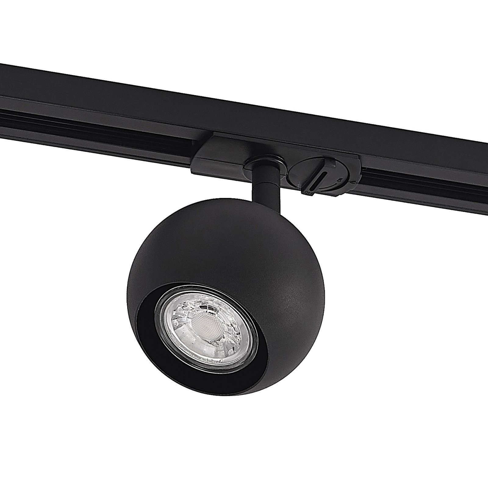 Lindby track spotlight Linaro, GU10, 10W, black, 1-phase