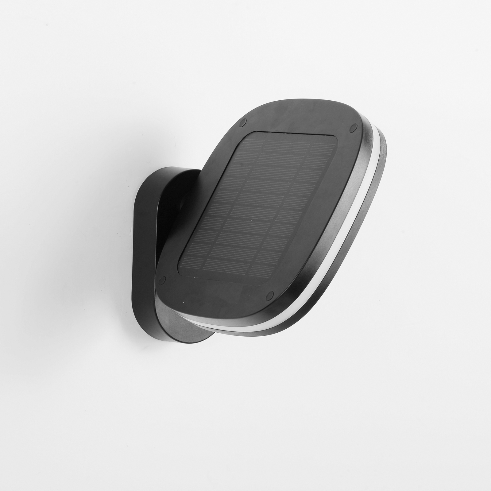 Candeeiro de parede solar recarregável LED Chicago, preto, sensor