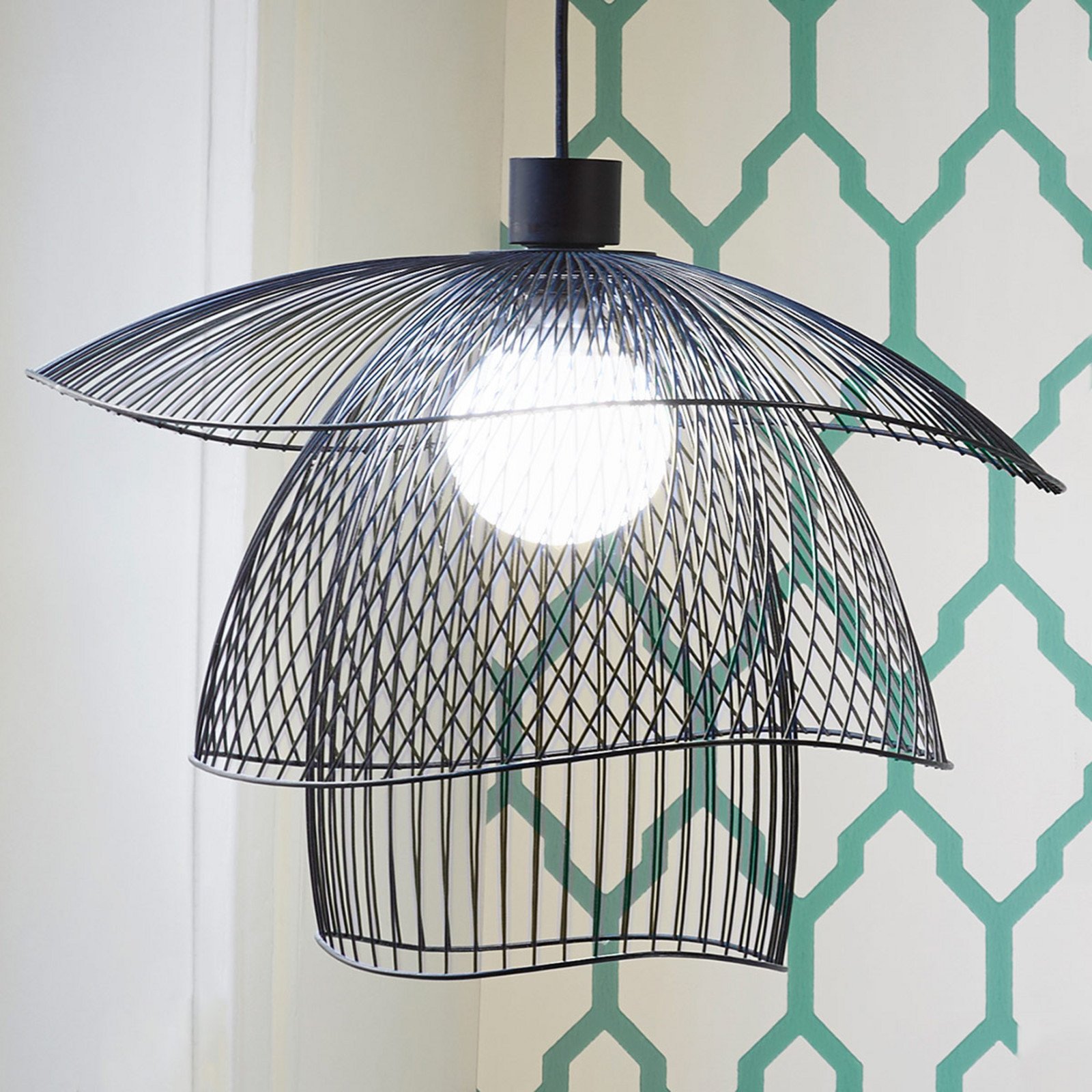 Forestier Papillon S lampă suspendată 56 cm negru - Camera de zi / sufragerie - design - Metal
