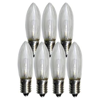 Replacement LED bulb E10 0.2 W 2,100 K 7-pack