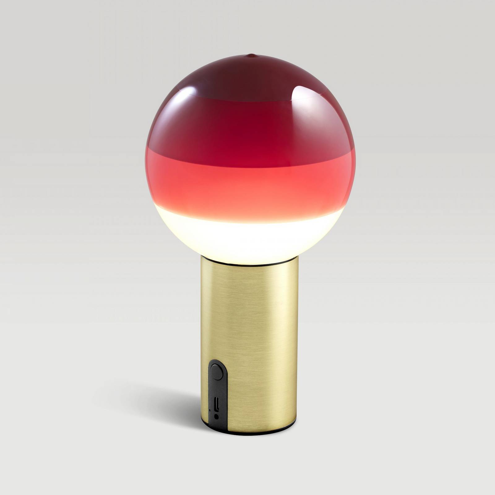 MARSET Akku-Tischlampe Dipping Light, rot/messing, dimmbar günstig online kaufen