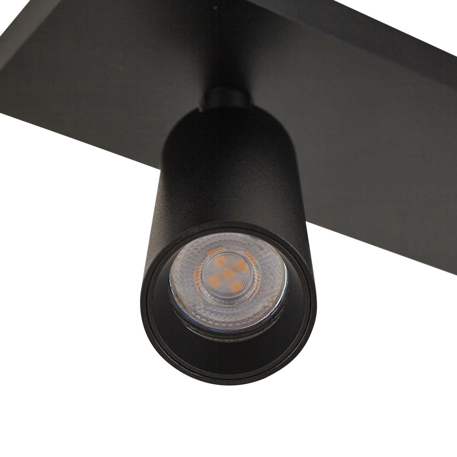 Arcchio Brinja Slim ceiling spotlight, black, 2-bulb GU10 MR11