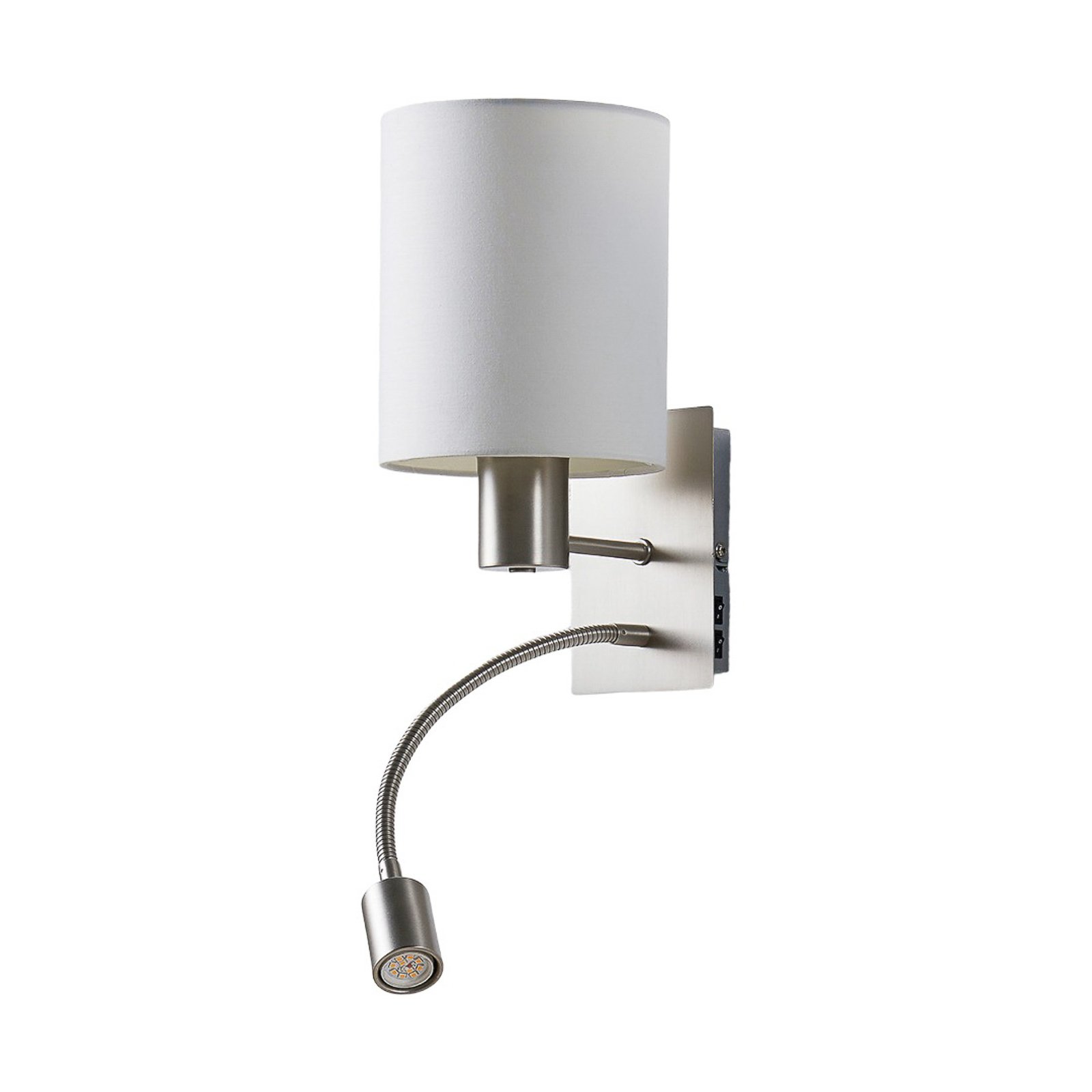 Shajan Vegglampe Nickel/White - Lindby