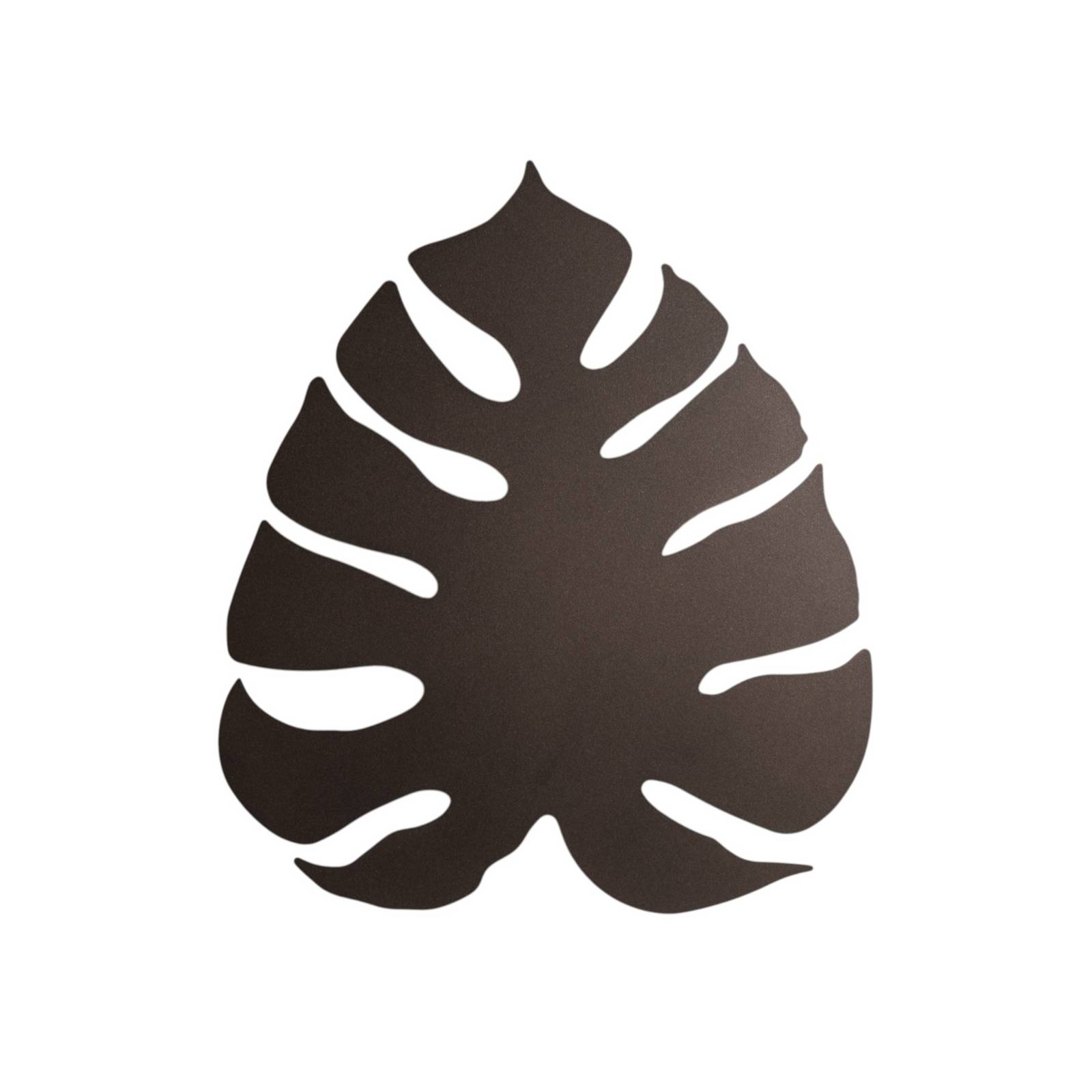 Kinkiet Monstera, kształt liścia, 3 x G9, stal, brązowy