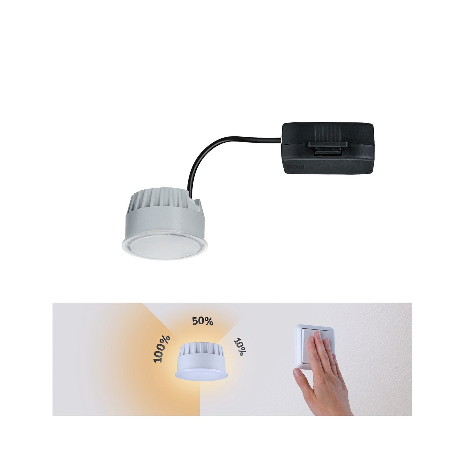 Paulmann Coin Nova LED 3-step-dim 100° 6W 4 000K