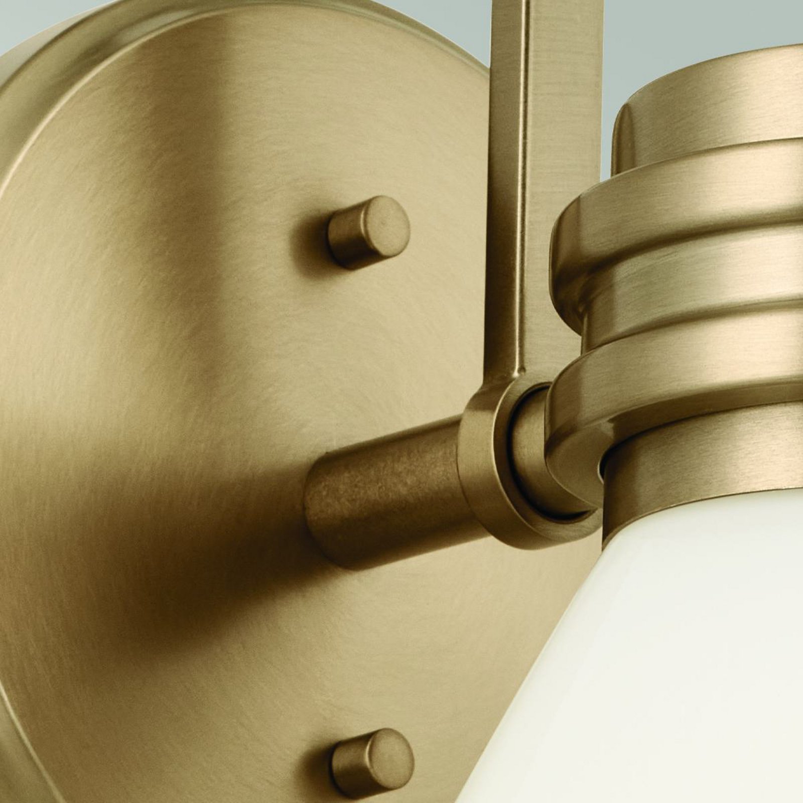 Aplique de pared Farum 1, color bronce, acero, cristal, G9