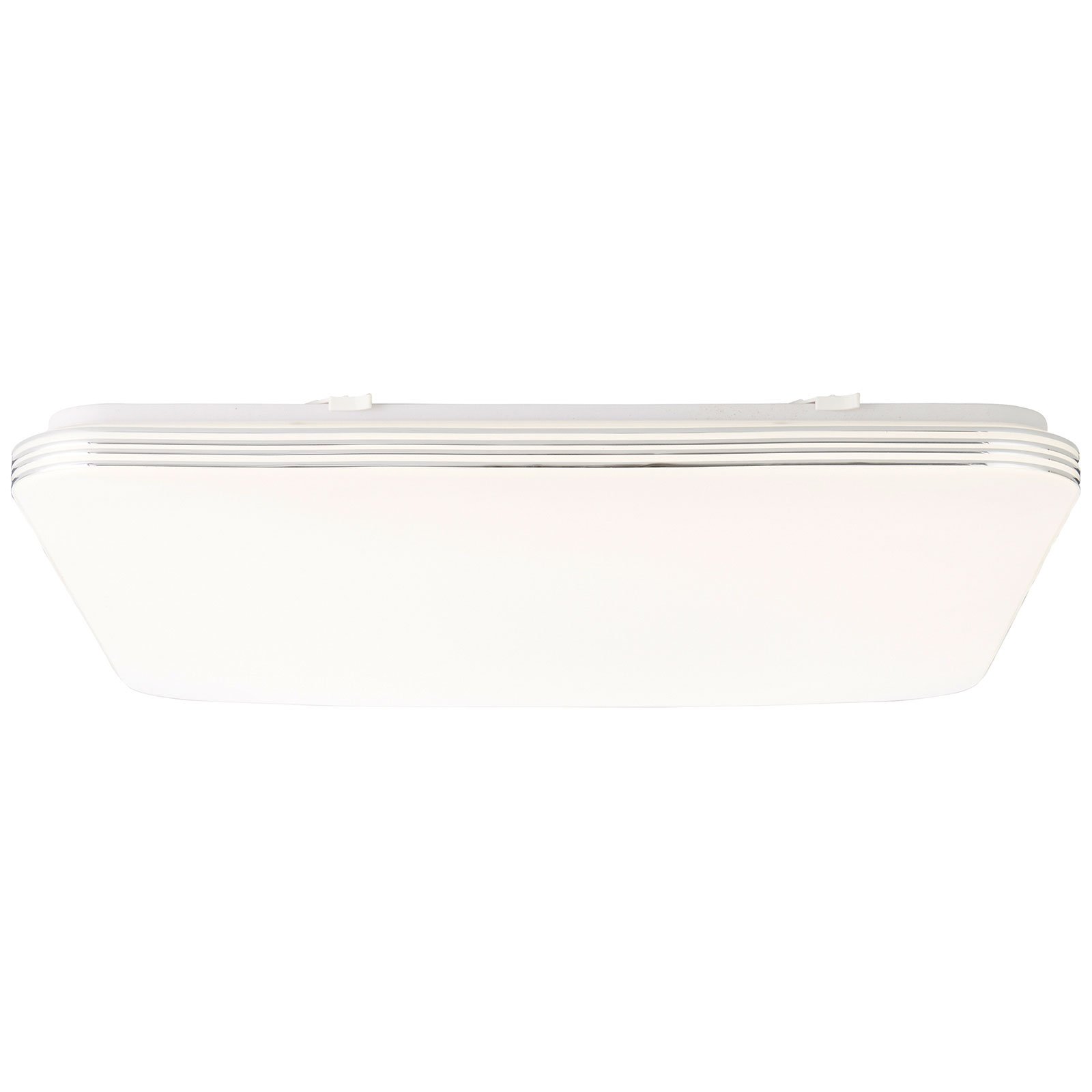 Plafonnier LED Ariella en blanc/chromé, 54x54 cm