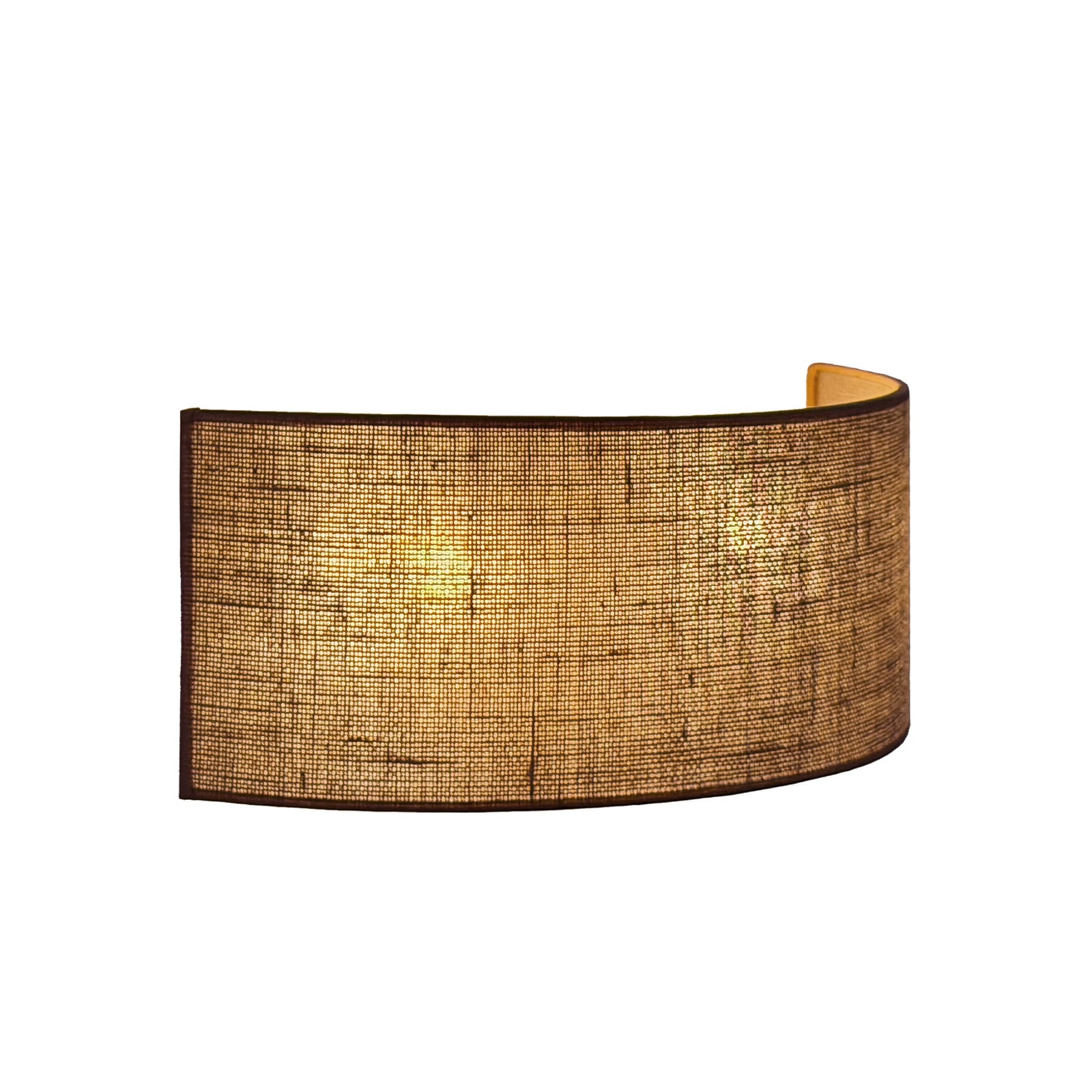 Applique Nature in juta, larghezza 40 cm, tessuto, luce verso l'alto/verso il
