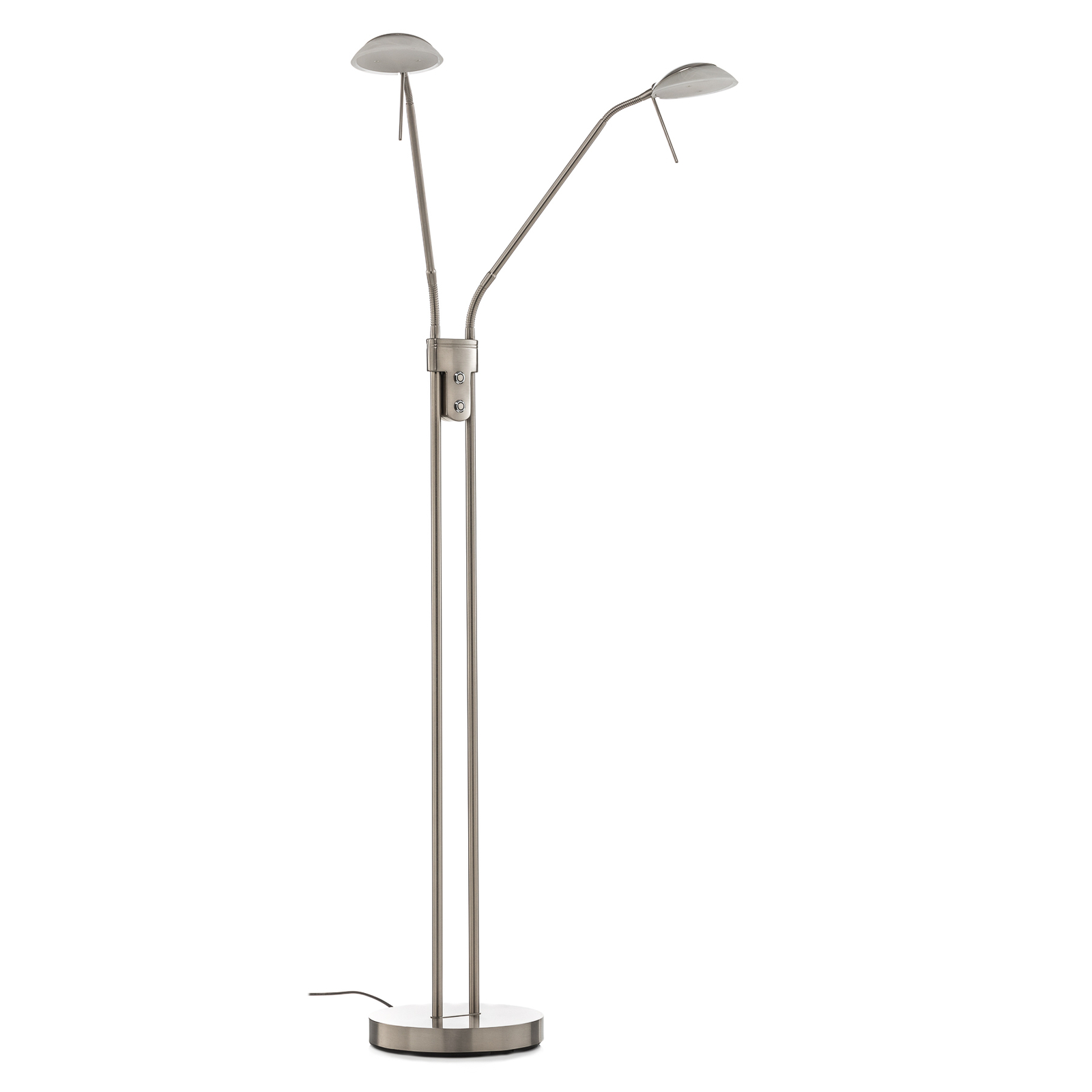Lampadaire LED Pool TW, à 2 lampes, nickel