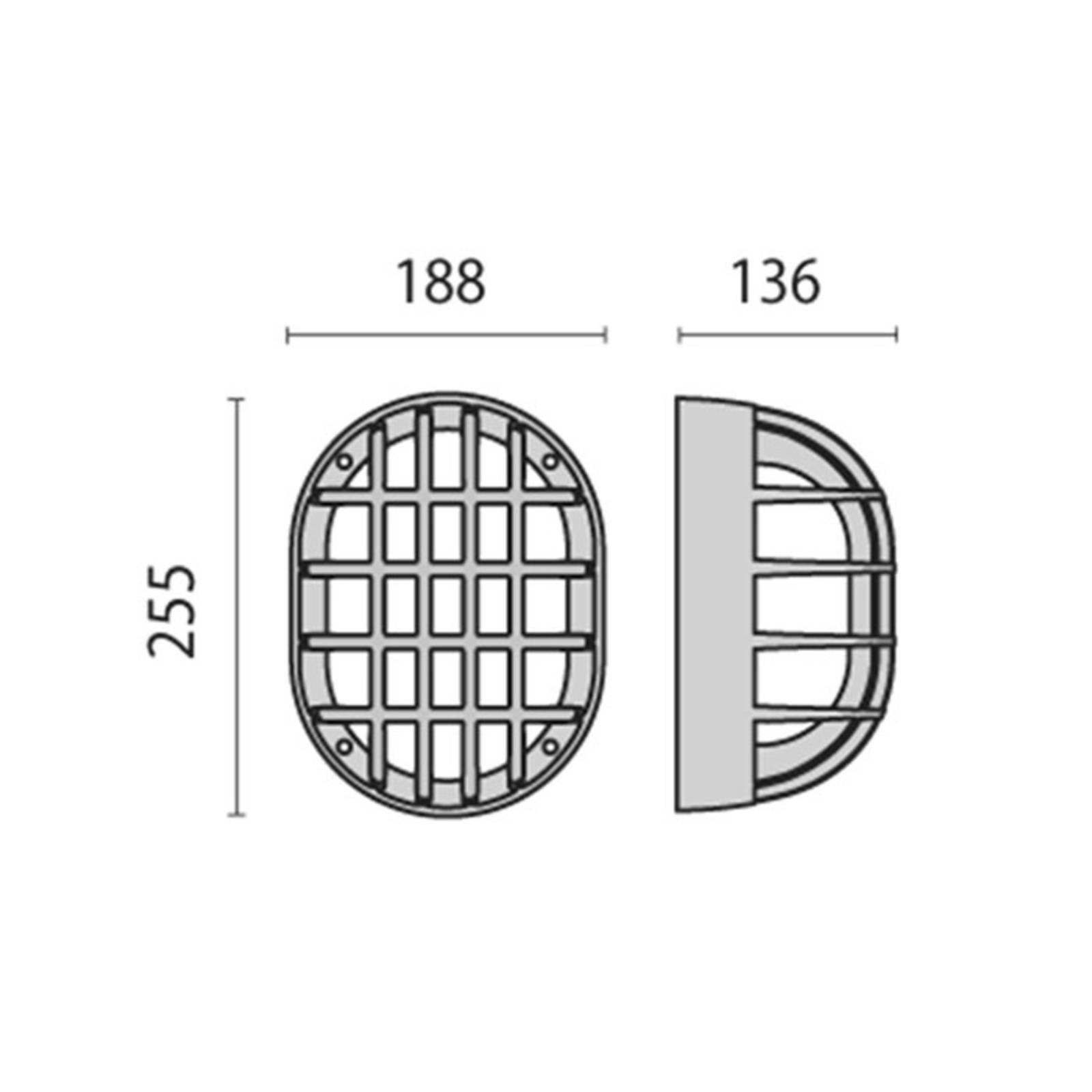 Performance in Lighting LED-vägglampa Eko+19/G metallic antracit 3 000 K