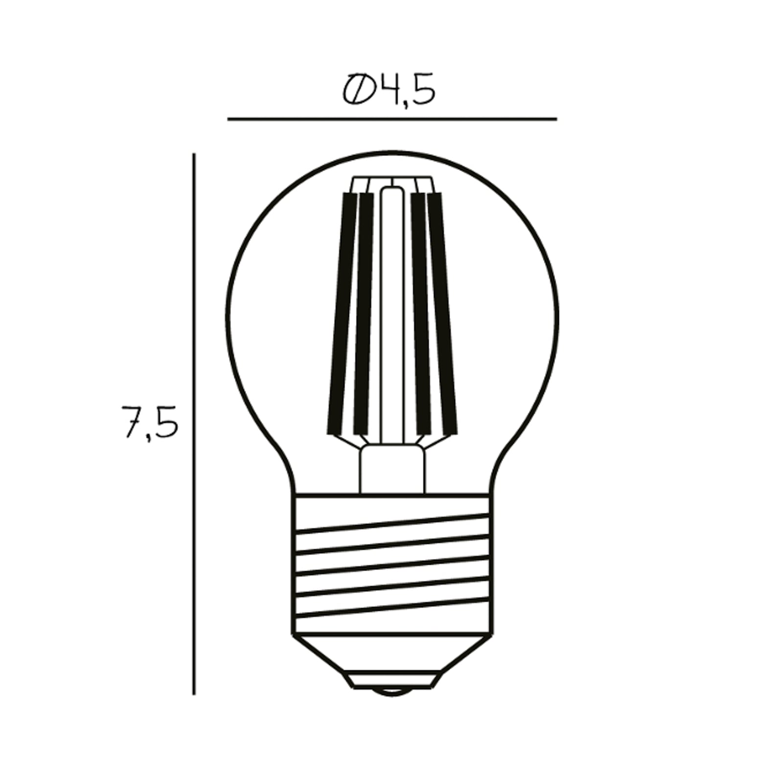 Arbitrary E27 LED 3,5W 2.200 K dim, Ø 4,5 cm - Design By Us