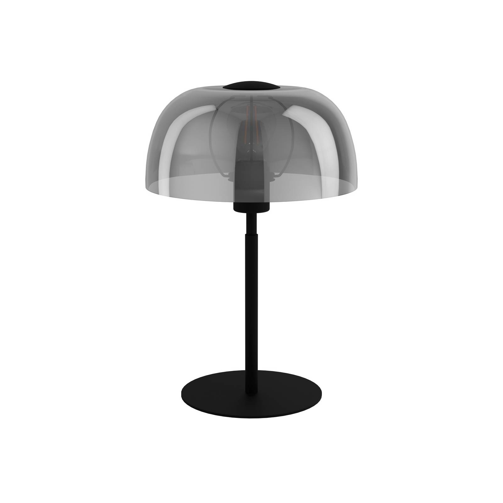 Tischleuchte Solo 2, schwarz transparent/schwarz