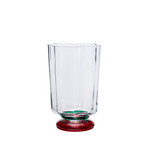 Verre Vase, rot/klar, Höhe 28 cm, Glas - HÜBSCH
