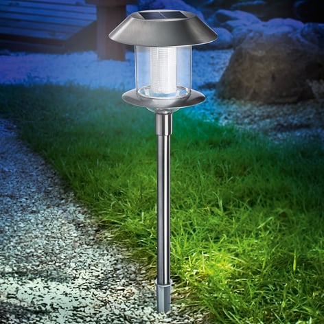 Swing Duo Solar - solcellelampe i rustfritt stål